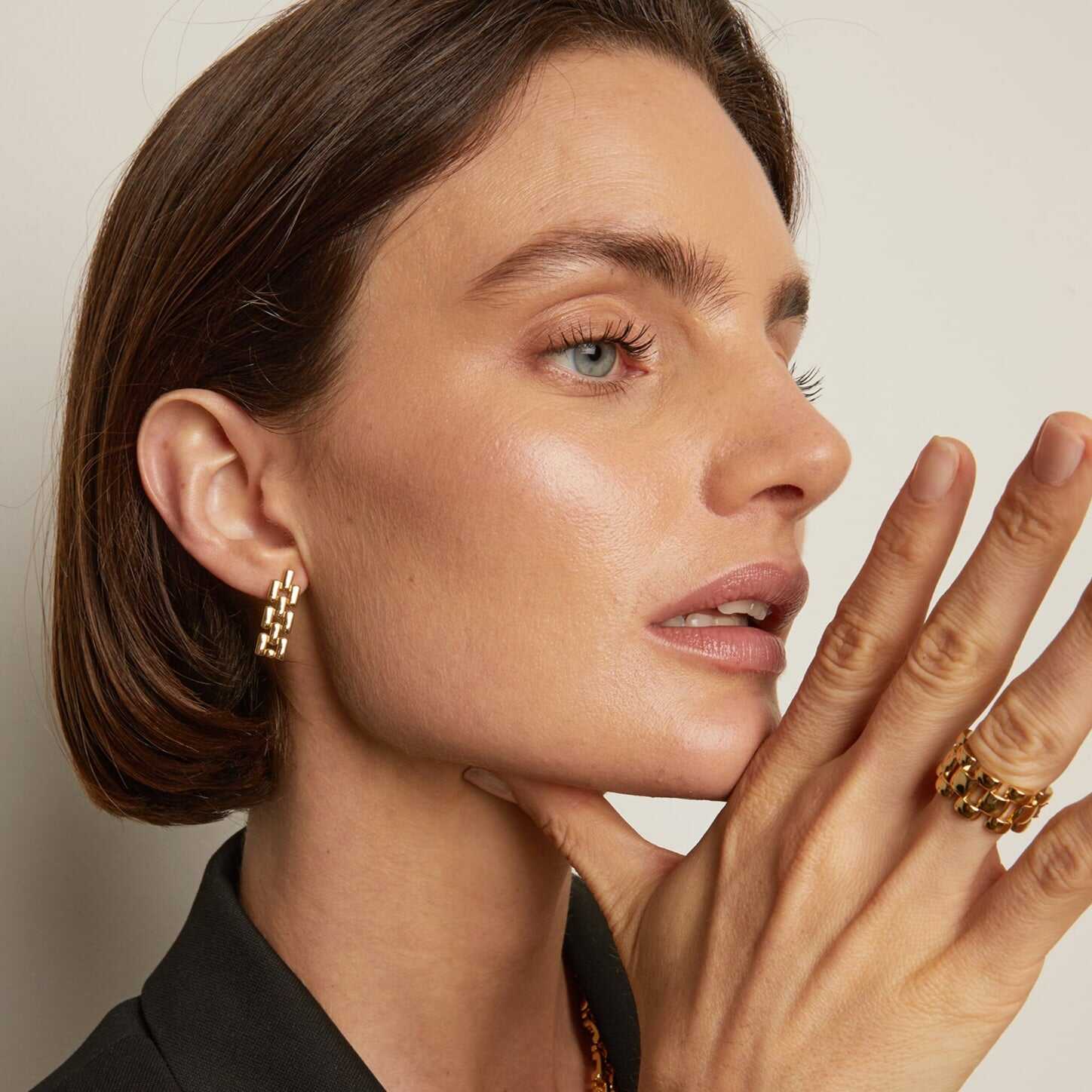 Panther Chain Link Earrings