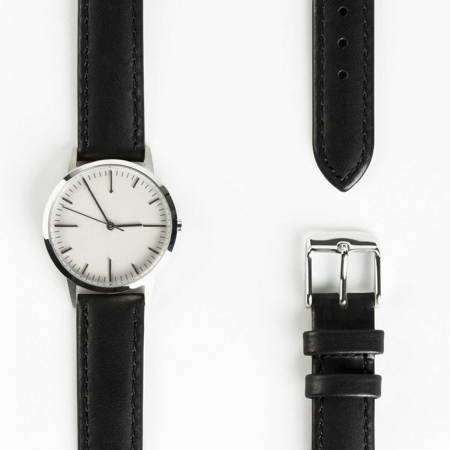 Silver & Black Women's Watch