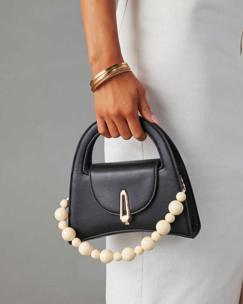 Pearl Strap Handbag
