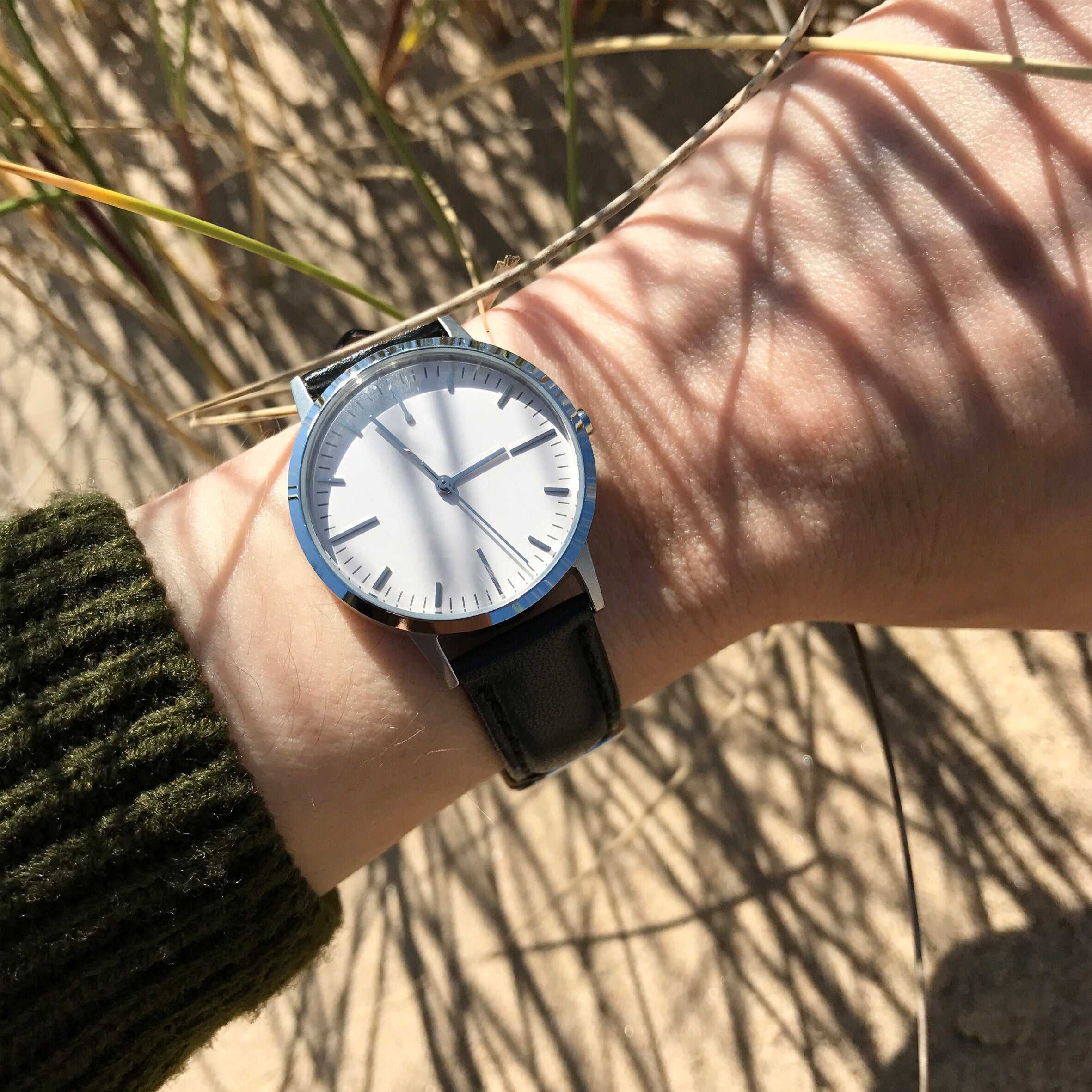 Silver & Black Women's Watch