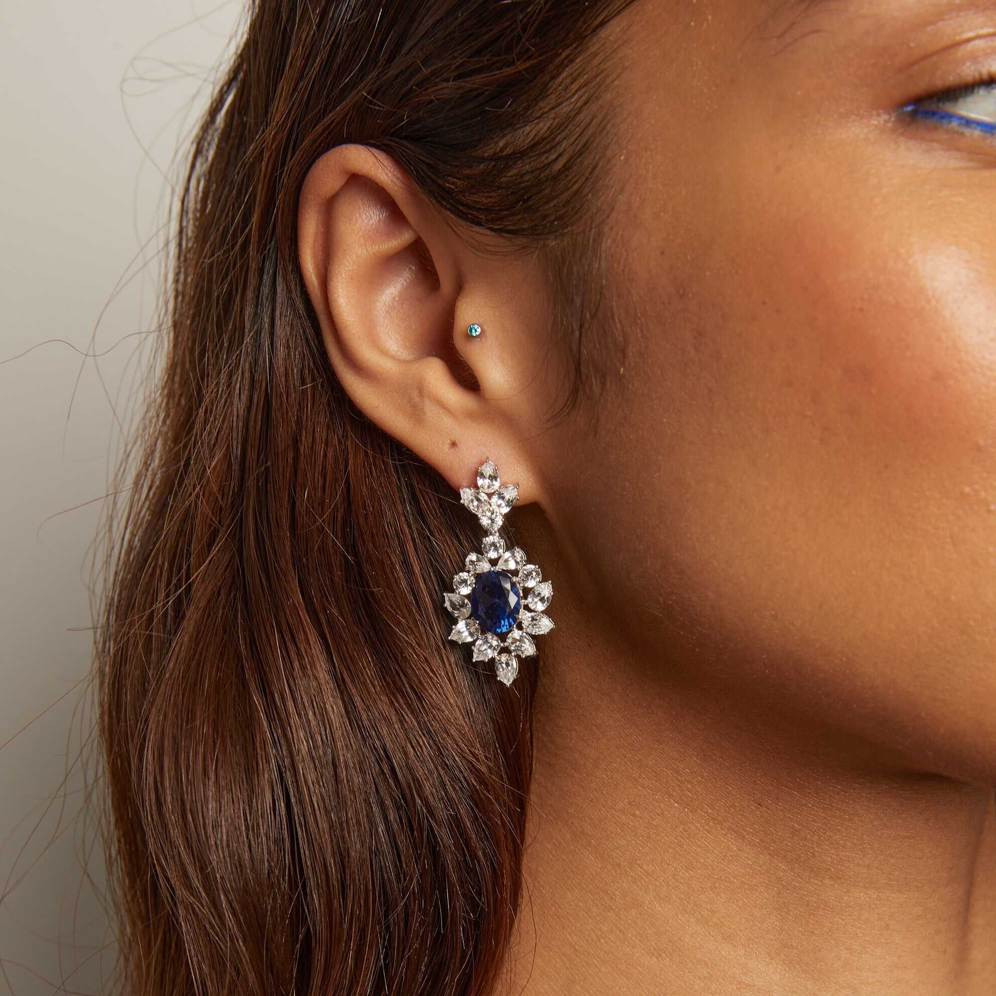 Enchanting Blue Diamond Earrings
