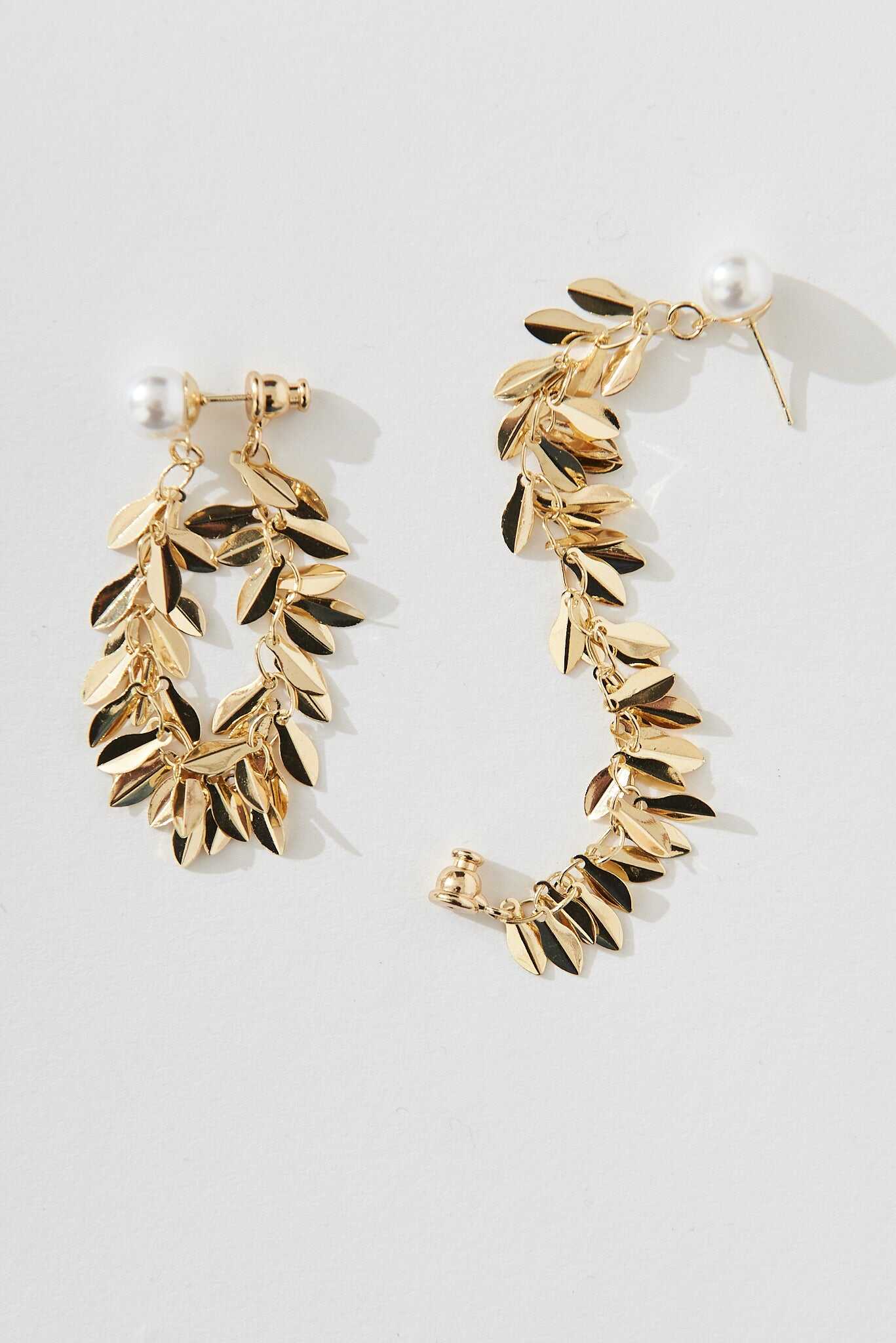 Gold Leaf Shape Earrings