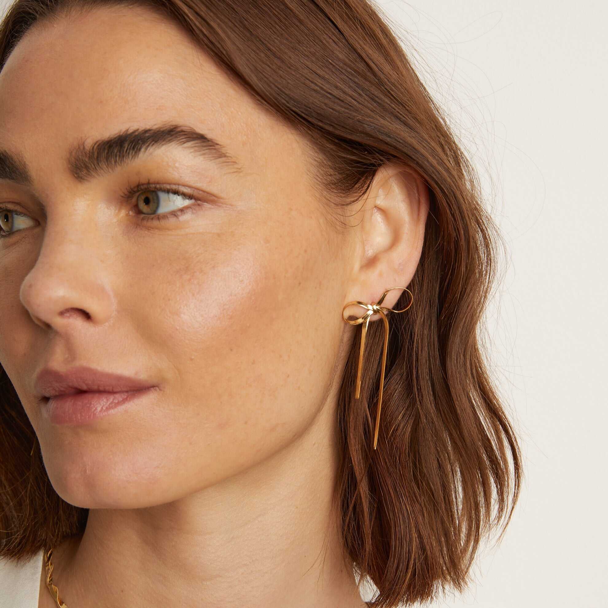 Golden Bow Earrings