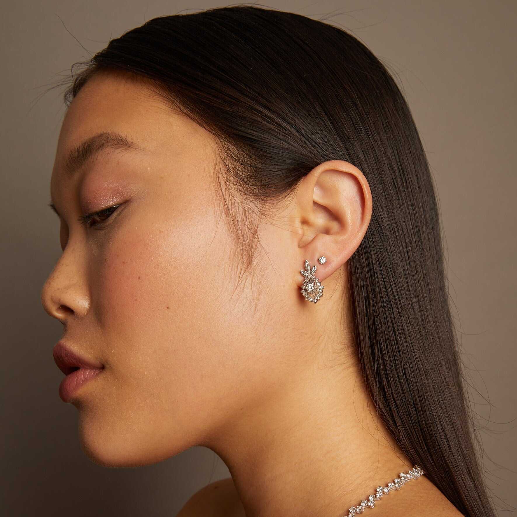 Vintage Diamond Drop Earrings