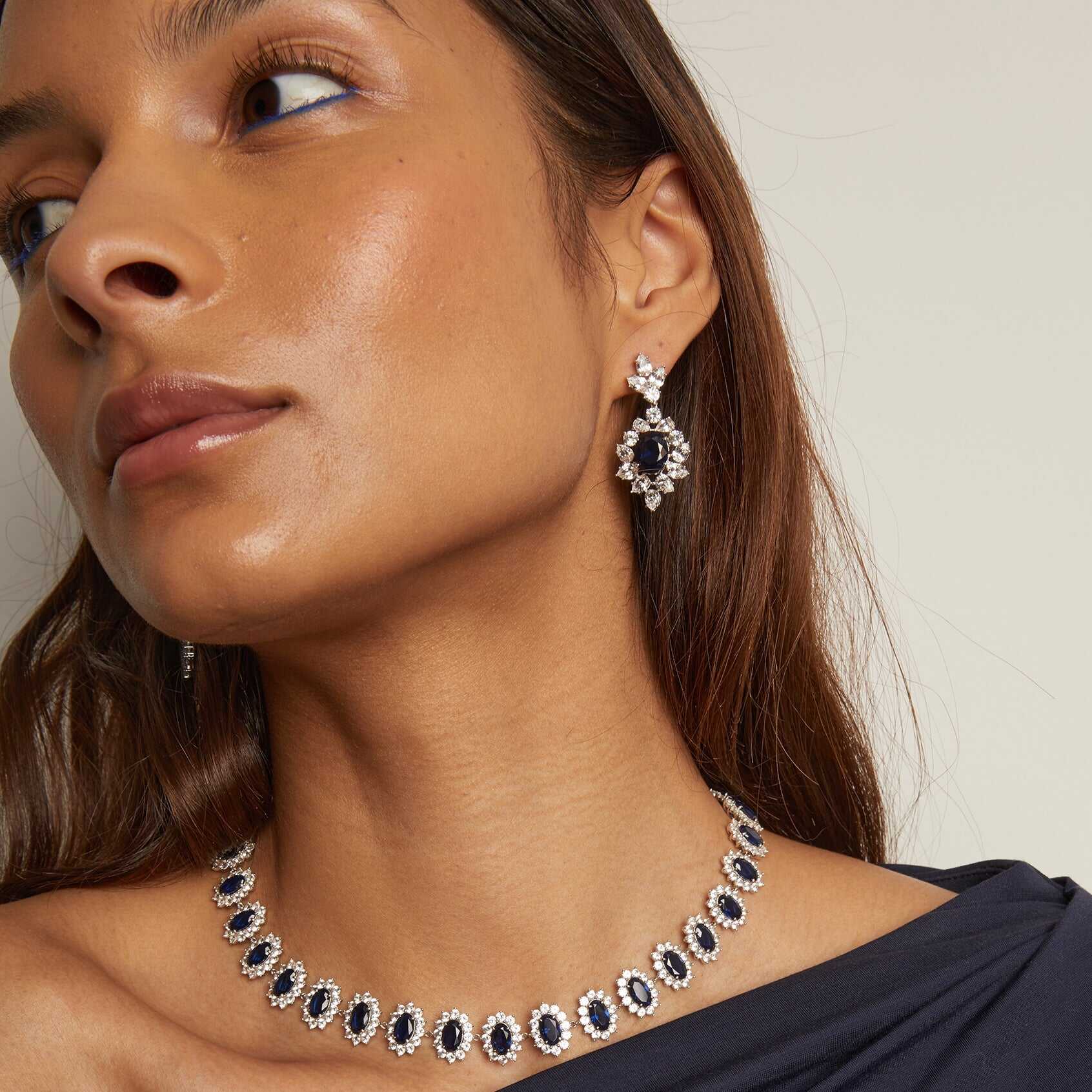 Enchanting Blue Diamond Earrings