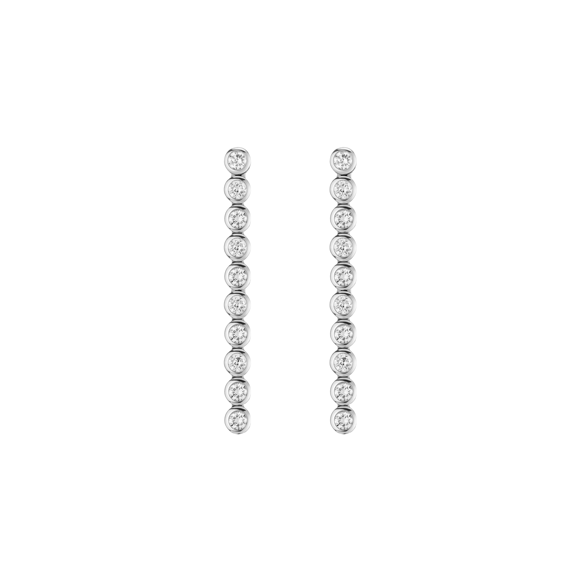 Bezel Tennis Earrings