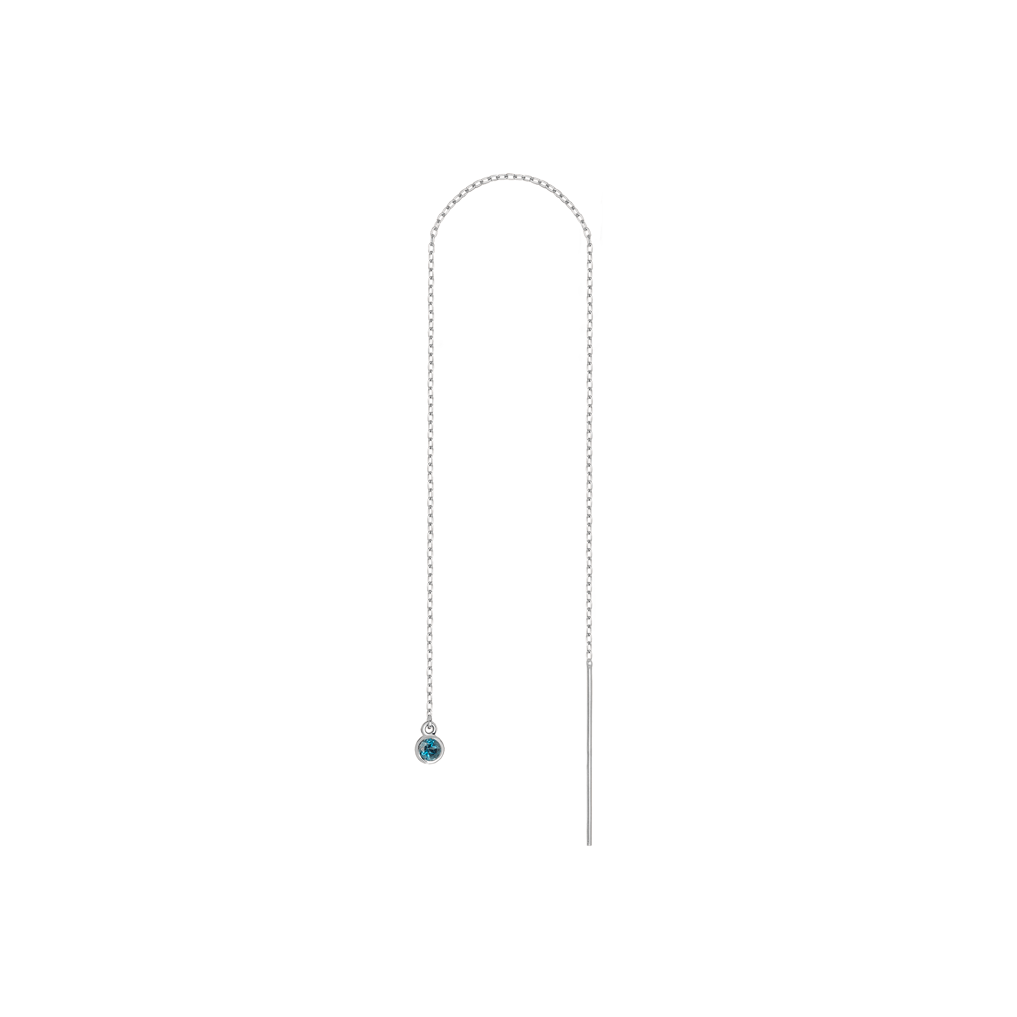 Birthstone Ear Chain Threader