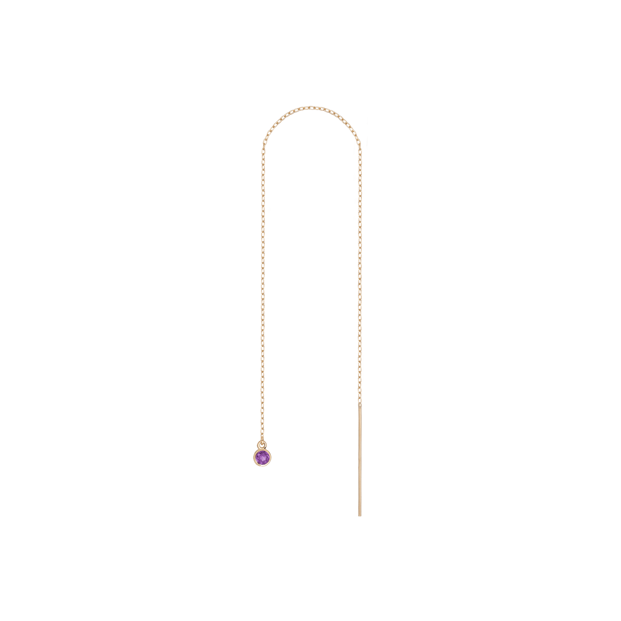 Birthstone Ear Chain Threader